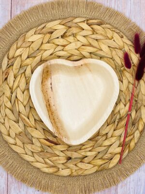 Heart Palm Leaf Dish