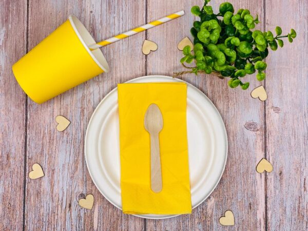 Yellow Paper Napkins (pack of 16)