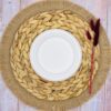 White Round Sugarcane Plate (Small)