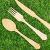 Birch Wood Vintage 24 Piece Cutlery Set