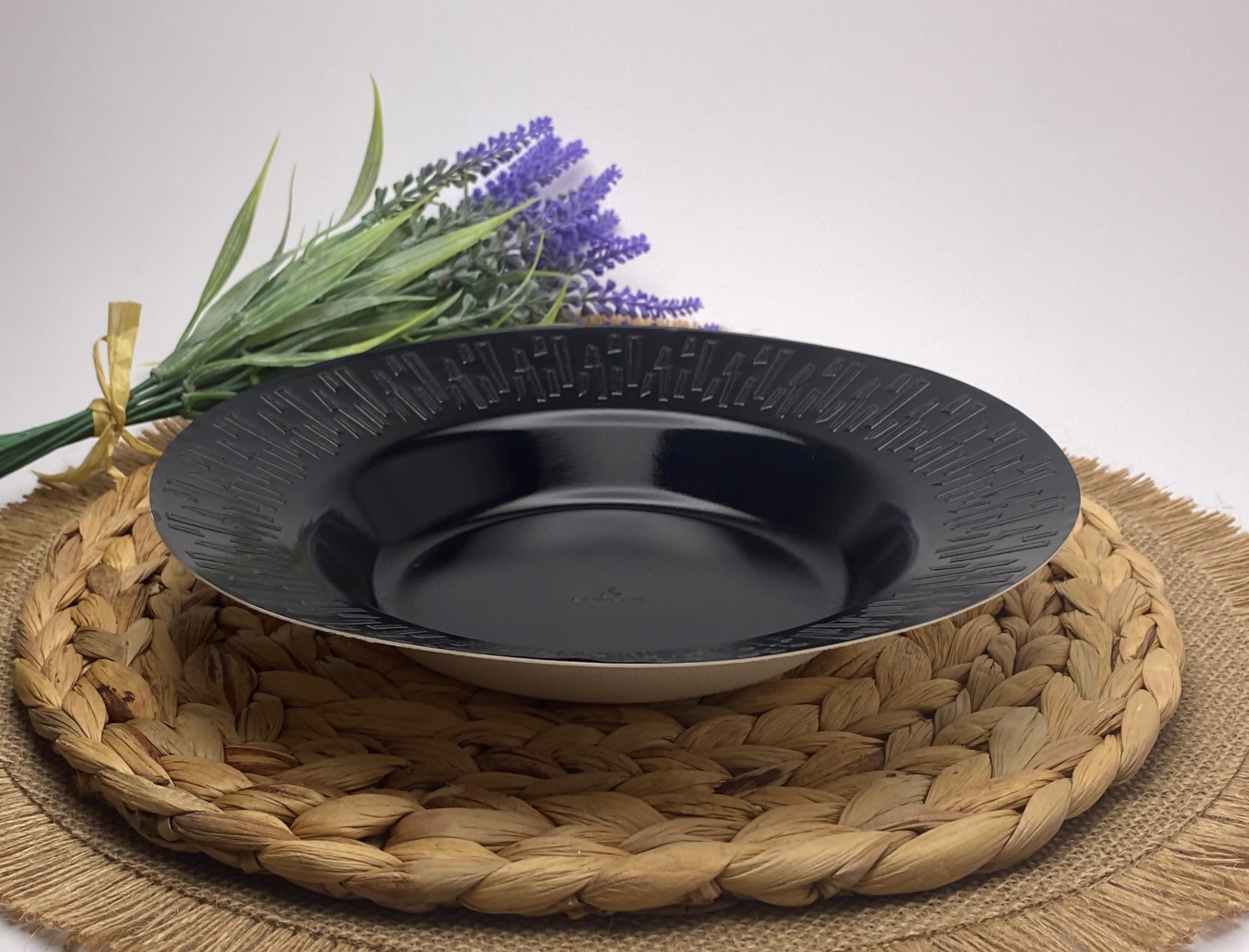 Black Round Sugarcane Bowl