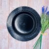 Black Round Sugarcane Plate