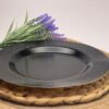 Black Round Sugarcane Plate