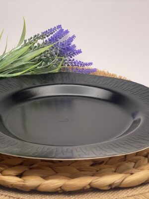 Black Round Sugarcane Plate