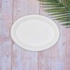 White Oval Sugarcane Platter