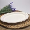 White Oval Sugarcane Platter