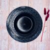 Black Round Sugarcane Plate