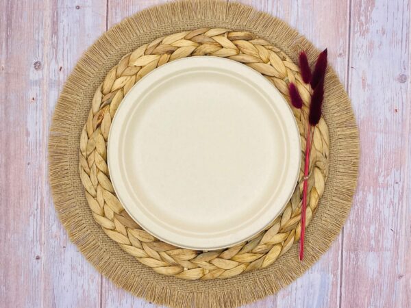 Natural Round Wheat Plate (Medium)