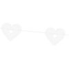 White Heart Decorative Garland