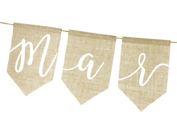 Just Married Jute Banner