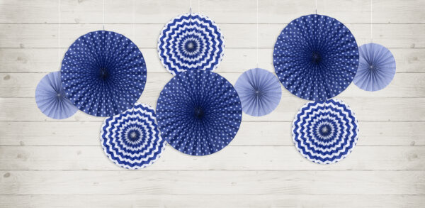Navy Blue Decorative Rosettes (pack of 3)