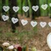 White Heart Decorative Garland