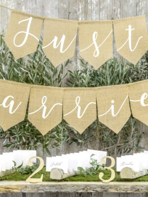 Just Married Jute Banner