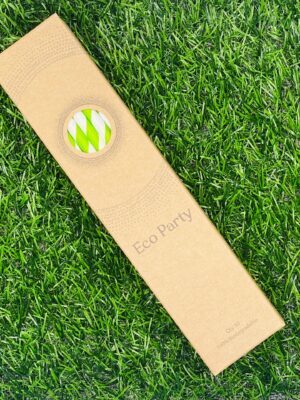 Green Stripe Paper Straws