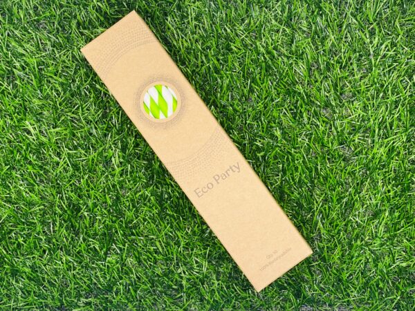 Green Stripe Paper Straws