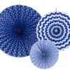 Navy Blue Decorative Rosettes (pack of 3)