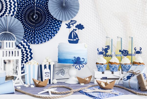 Navy Blue Decorative Rosettes (pack of 3)