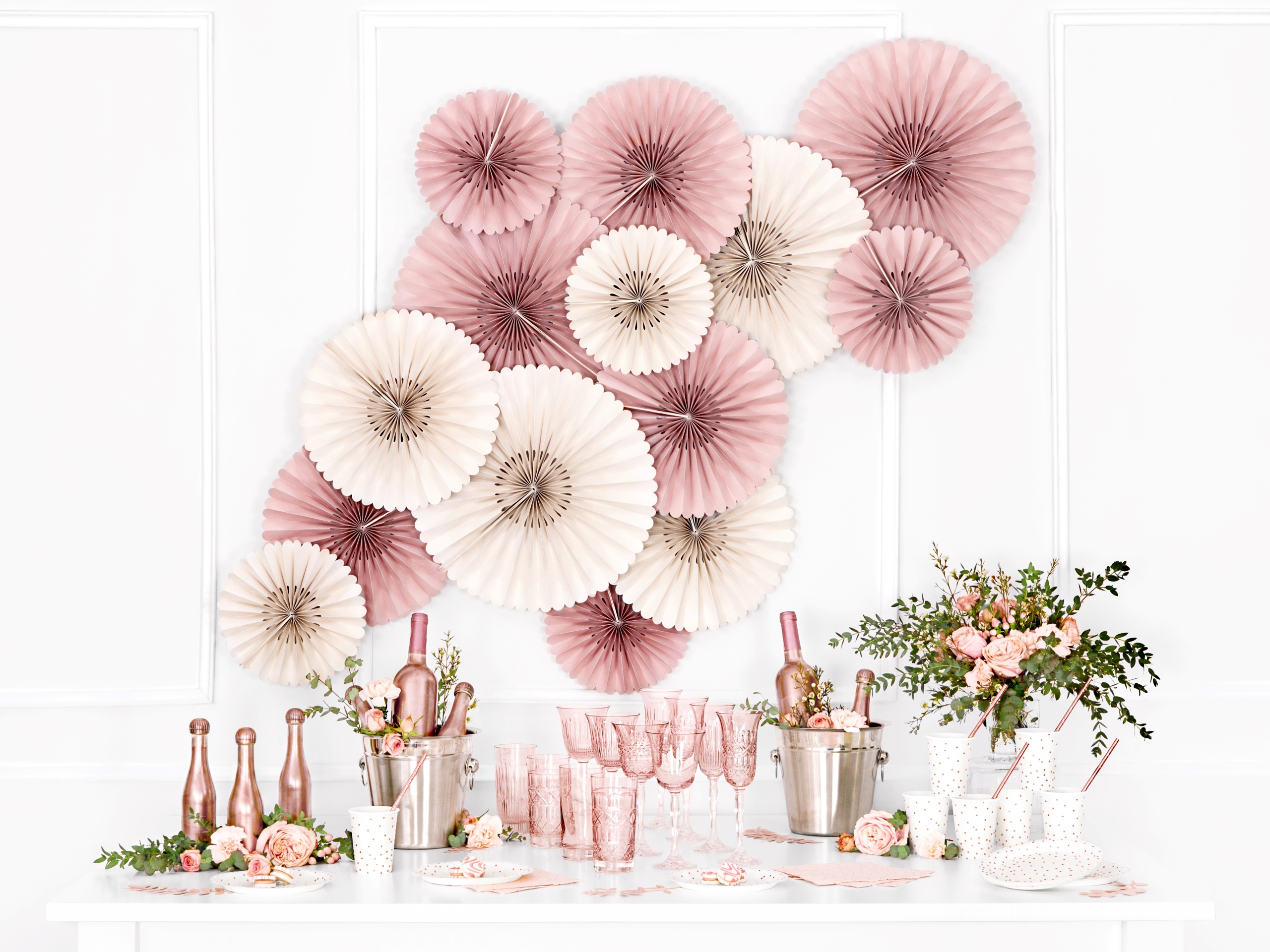 Dusty Rose Decorative Rosettes (pack of 3)