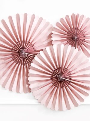 Dusty Rose Decorative Rosettes (pack of 3)