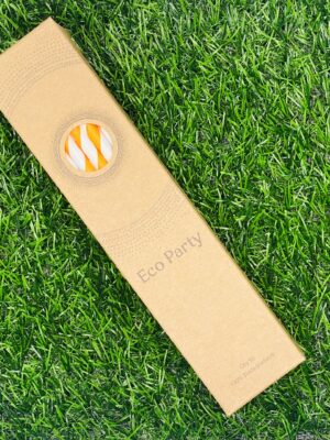 Orange Stripe Paper Straws