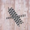 Black Stripe Paper Straws