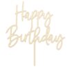Wooden Happy Birthday Cake Topper