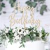 Wooden Happy Birthday Cake Topper