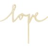 Wooden Love Cake Topper