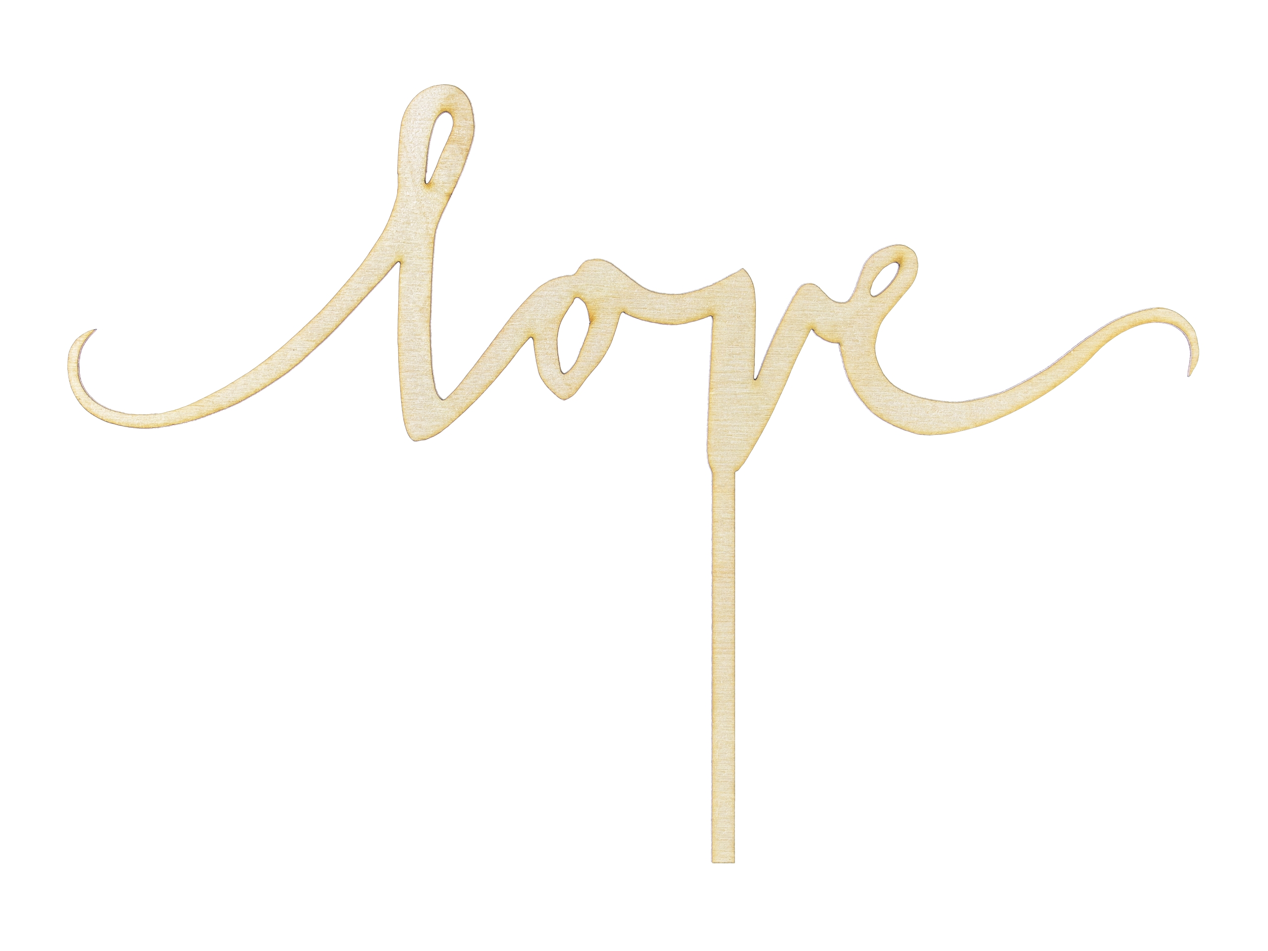 Wooden Love Cake Topper