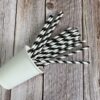 Black Stripe Paper Straws (pack of 50)