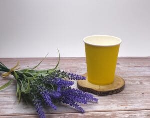 Yellow 8oz Compostable Cup